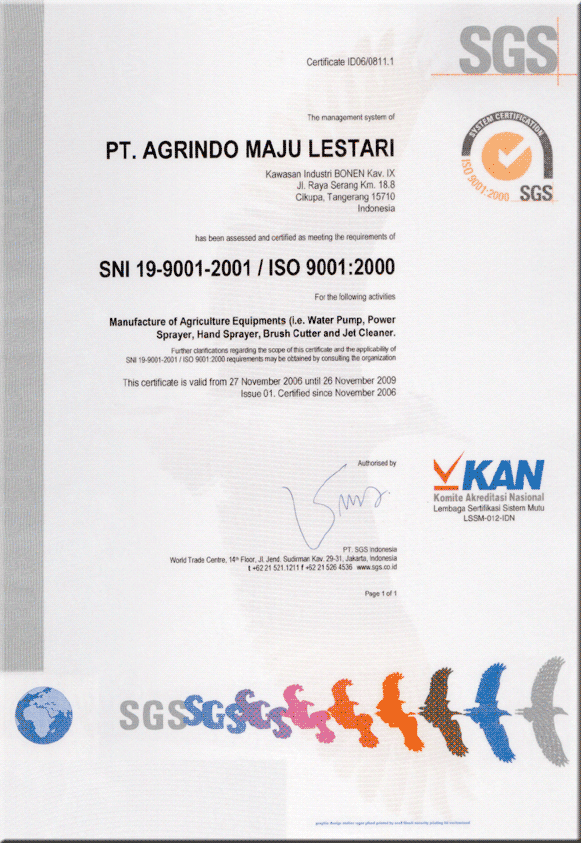 ISO 9001:2000 (SGS - KAN)